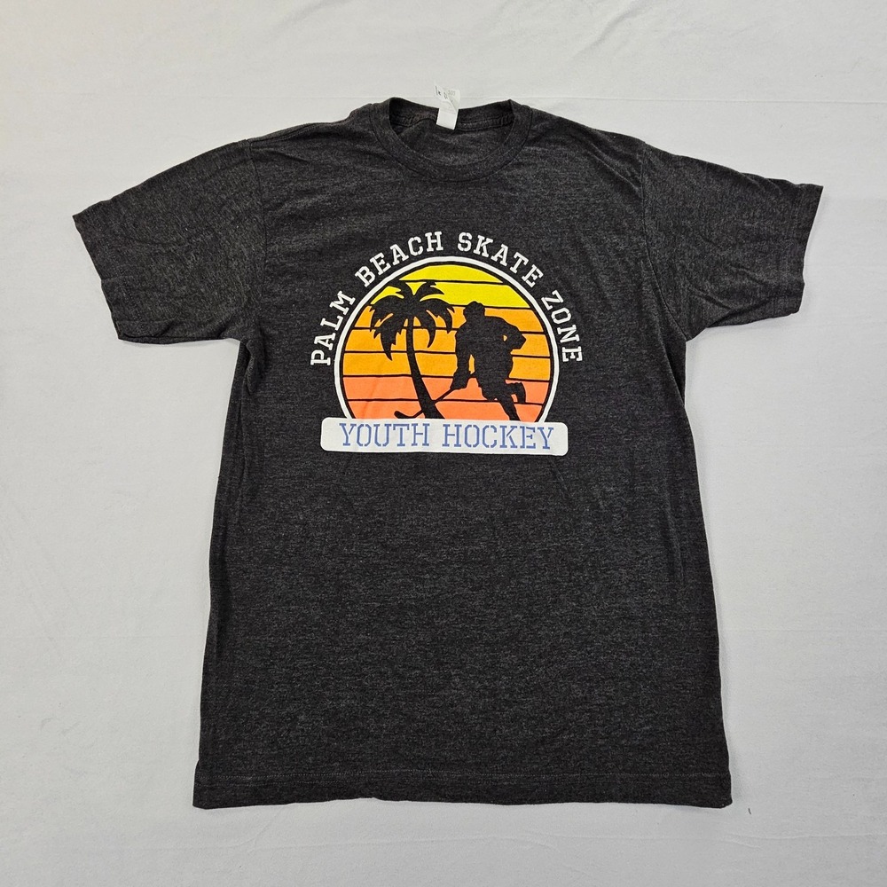 Tultex M Palm Beach Skate Zone Youth Hockey Graphic T Shirt Florida Sunset